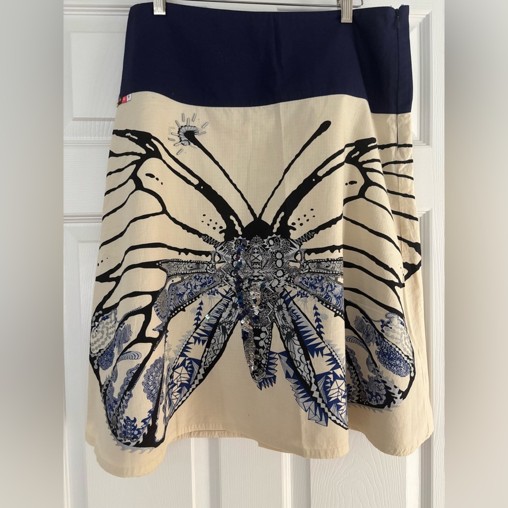 Oilily A-Line Skirt with Butterfly Design - Brand new, never worn.